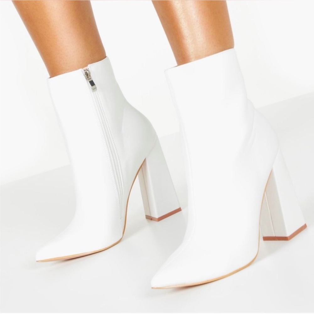 White Ankle Boots